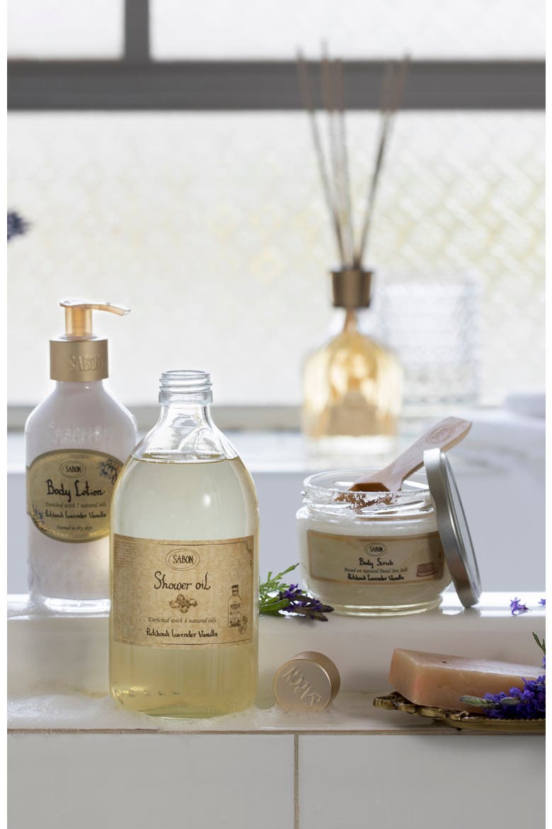 Shower Oil Patchouli Lavender Vanilla, Alternate, color, 500 mL