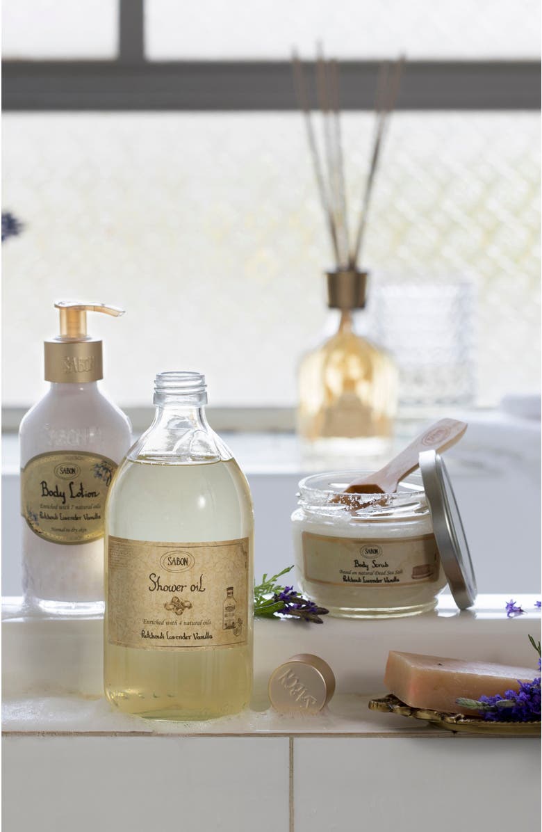 SABON Shower Oil Patchouli Lavender Vanilla, Alternate, color, 500 Ml