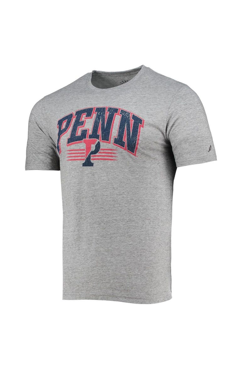 Men's League Collegiate Wear Heathered Gray Pennsylvania Quakers Upperclassman Reclaim Recycled Jersey T-Shirt, Alternate, color, Heather Gray