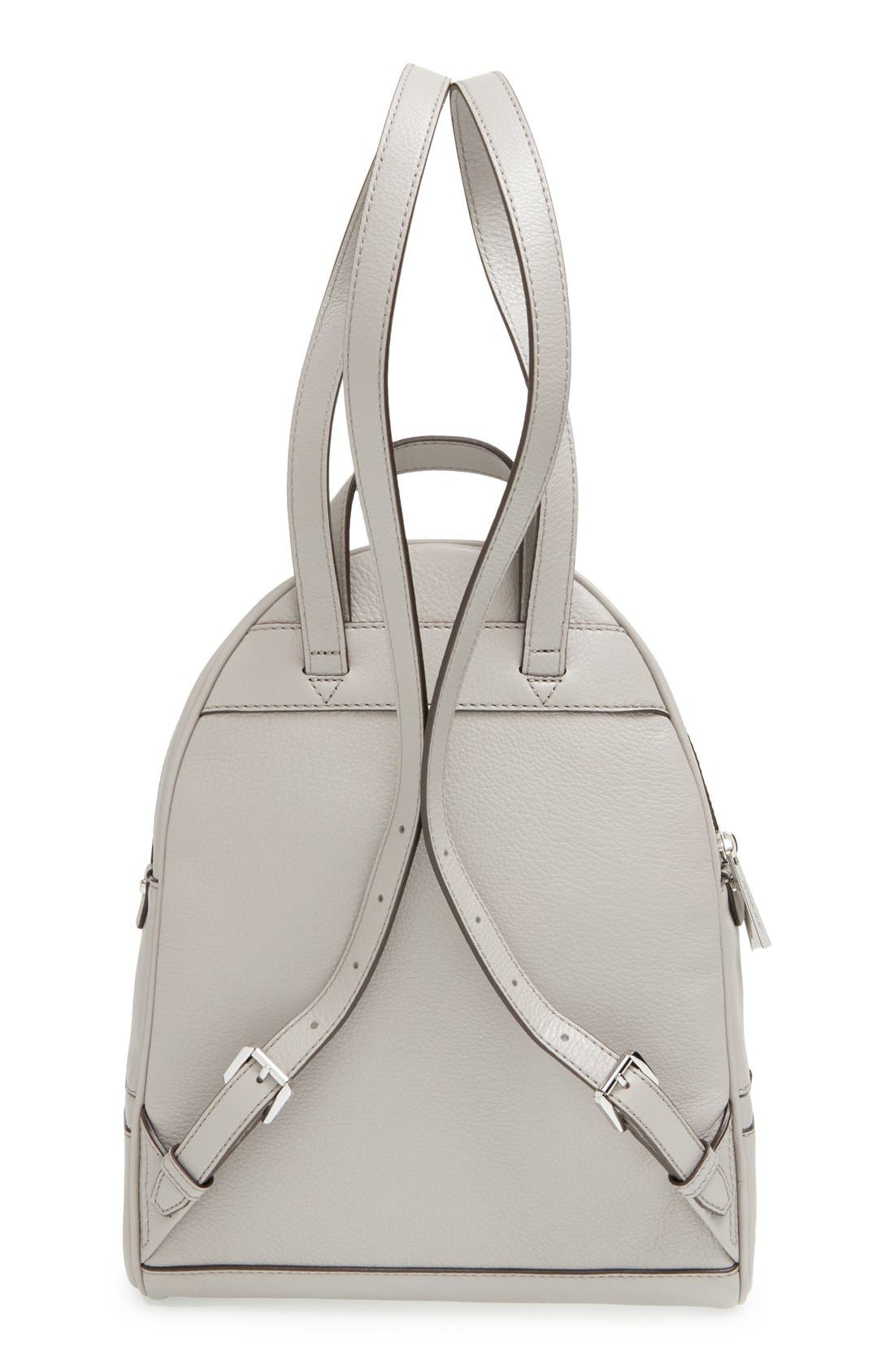 MICHAEL Michael Kors 'Small Rhea Zip' Leather Backpack, Alternate, color, 