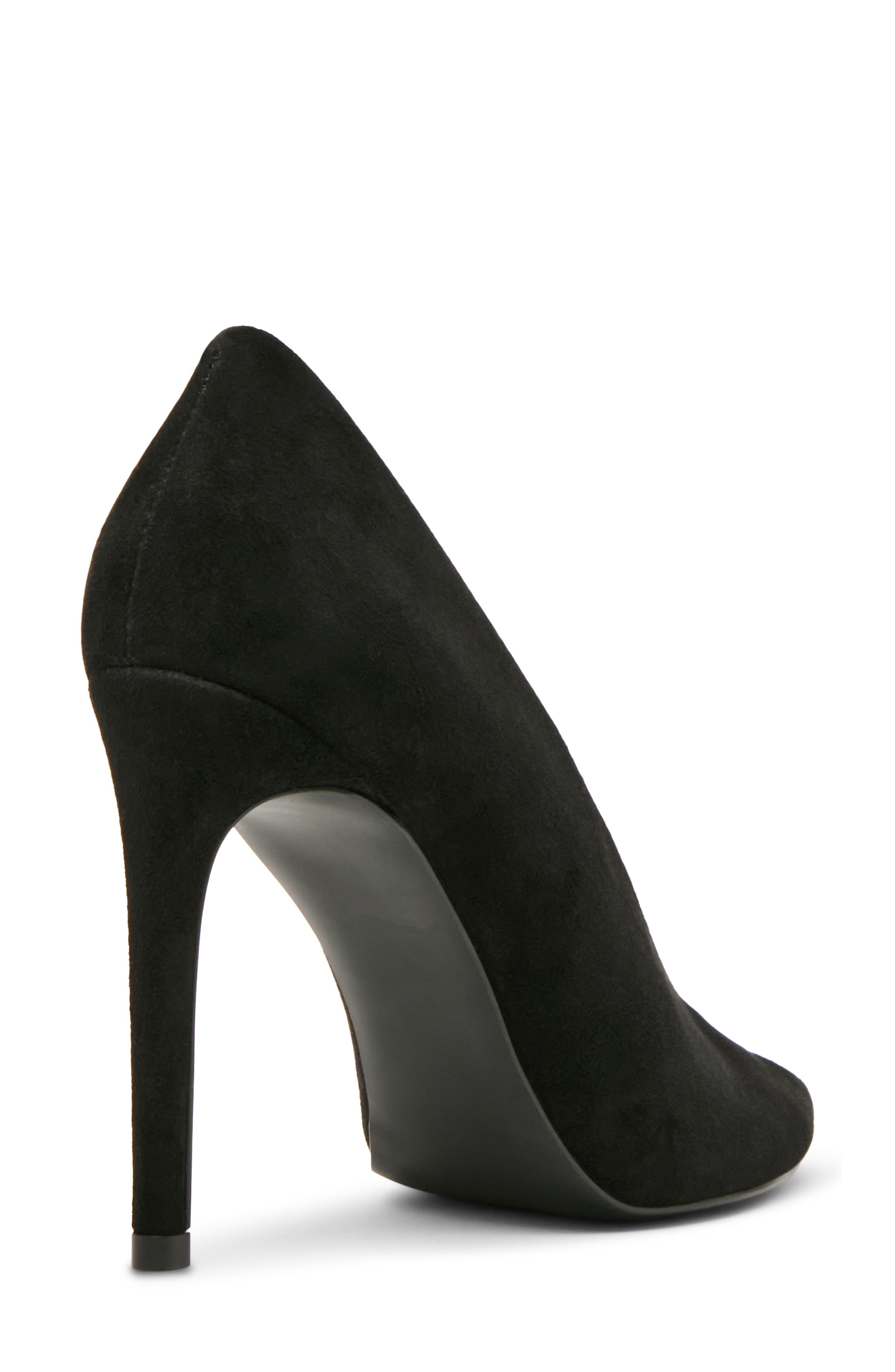 Santino Peep Toe Pump, Alternate, color, BLACK SUEDE