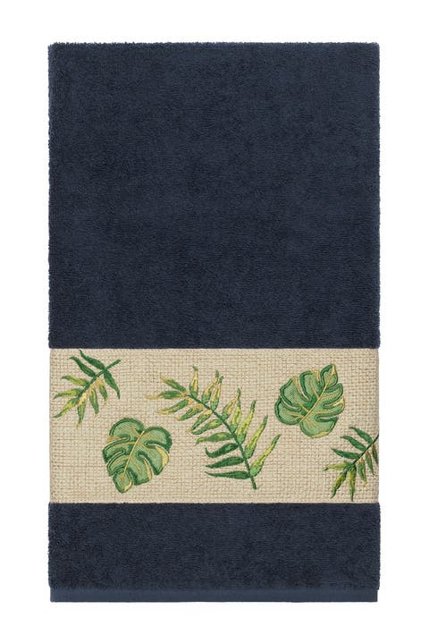 Zoe Embellished Bath Towel - Midnight Blue