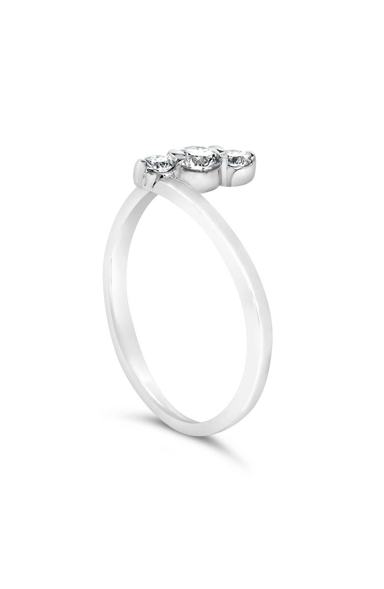 Haus of Brilliance 10K Gold 1/4 Cttw Lab Grown Diamond Vertical Three Stone Ring, Alternate, color, White