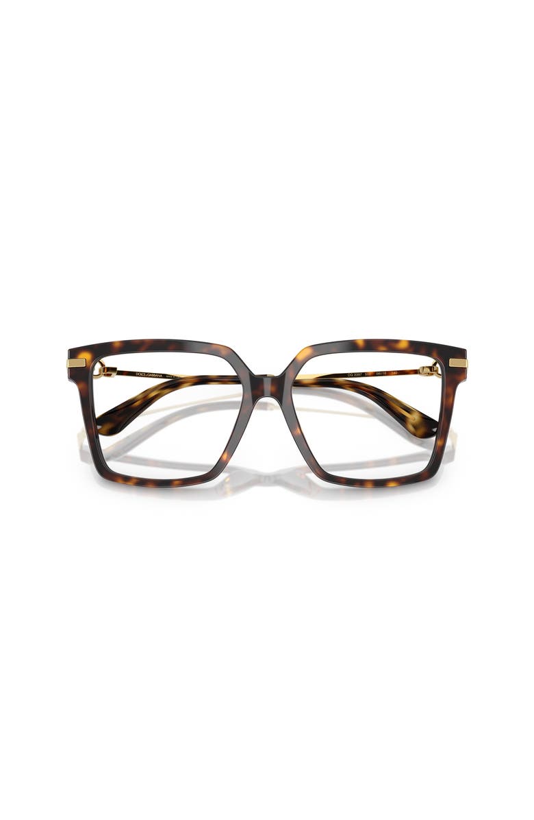 Dolce&Gabbana 56mm Square optical glasses, Alternate, color, Tortoise