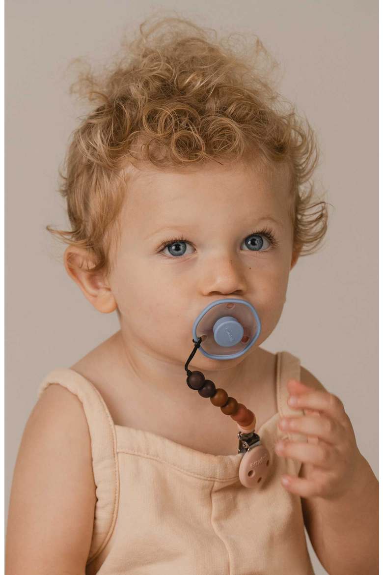 Secure Beaded Pacifier Clip, Alternate, color, Gradient Brown and Peach
