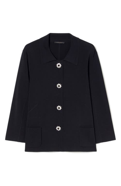 MARINA RINALDI MARINA RINALDI COMUNE EMBELLISHED BUTTON CARDIGAN 