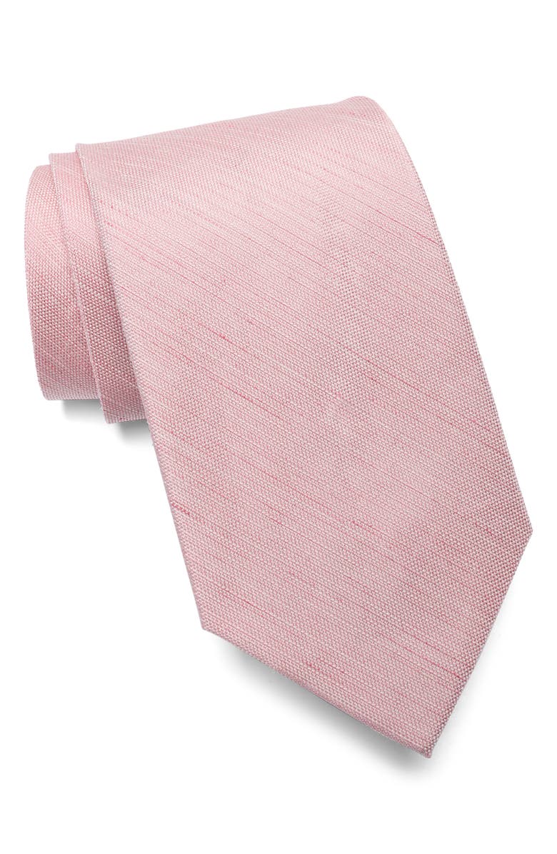 Brooks Brothers Textured Tie, Main, color, Pink