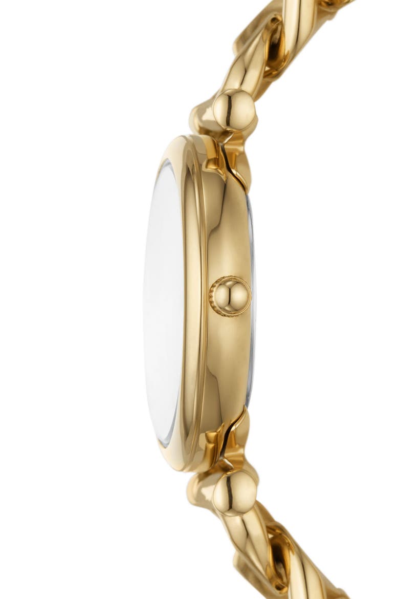 Carlie Mini Bracelet Watch, 28mm, Alternate, color, GOLD