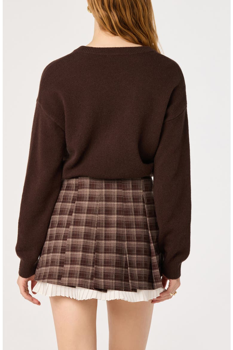 Melian Plaid Miniskirt, Alternate, color, BURGUNDY PLAID