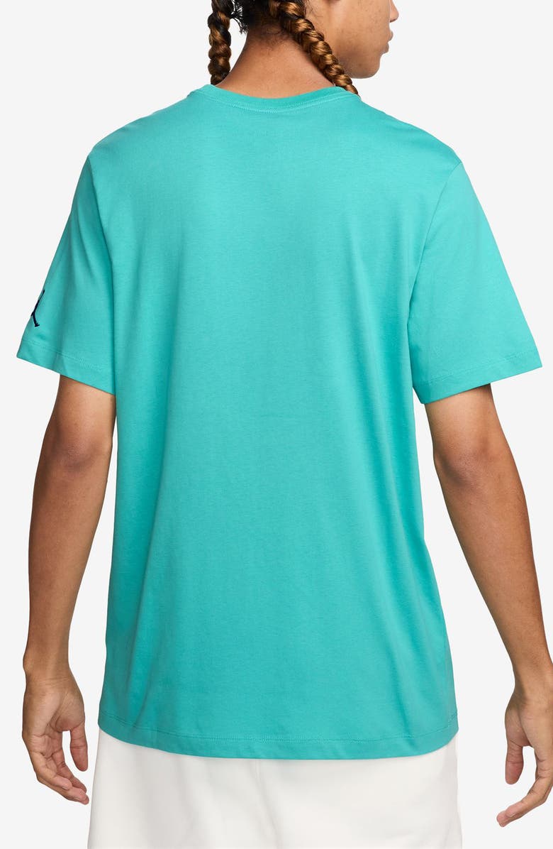 Nike Jordan Embroidered Crewneck T-Shirt, Alternate, color, Washed Teal/ Midnight Navy