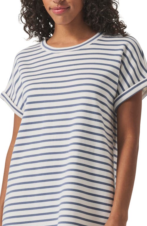 Splendid Cassie Stripe Cotton French Terry Minidress In White