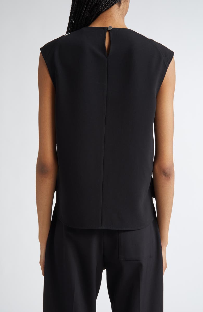 Proenza Schouler Prescott Knit Panel Sleeveless Crepe Top, Alternate, color, Black Multi