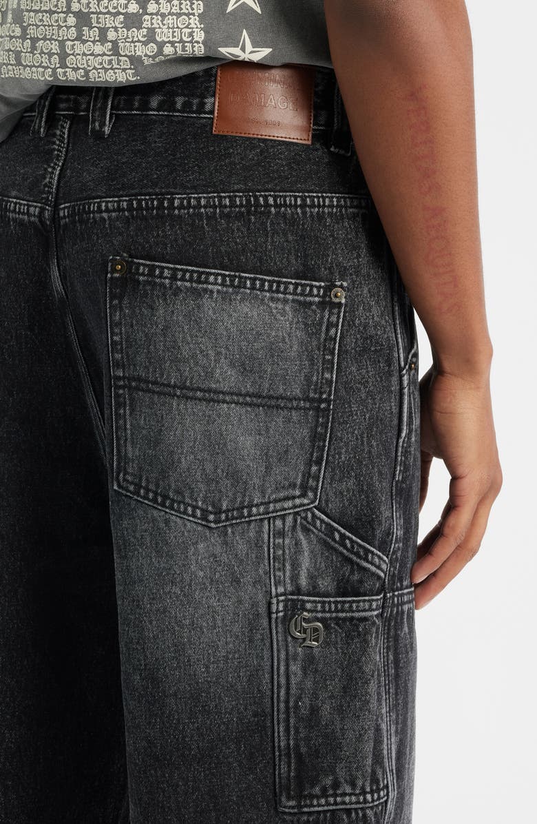 CRIMINAL DAMAGE Mercer Double Knee Cotton Denim Carpenter Pants, Alternate, color, Washed Grey