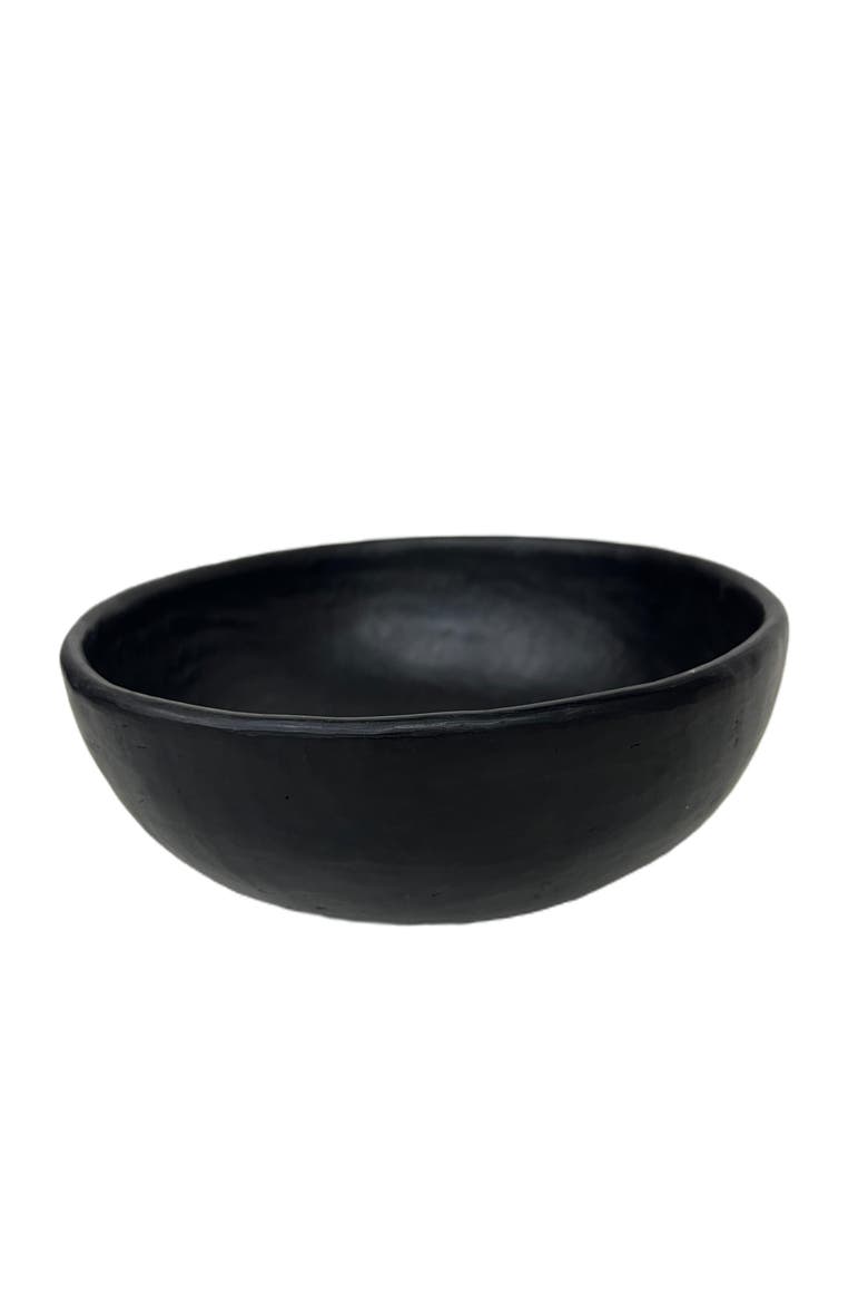 Longpi Black Stone Pottery Handmade Bowl, Alternate, color, Black