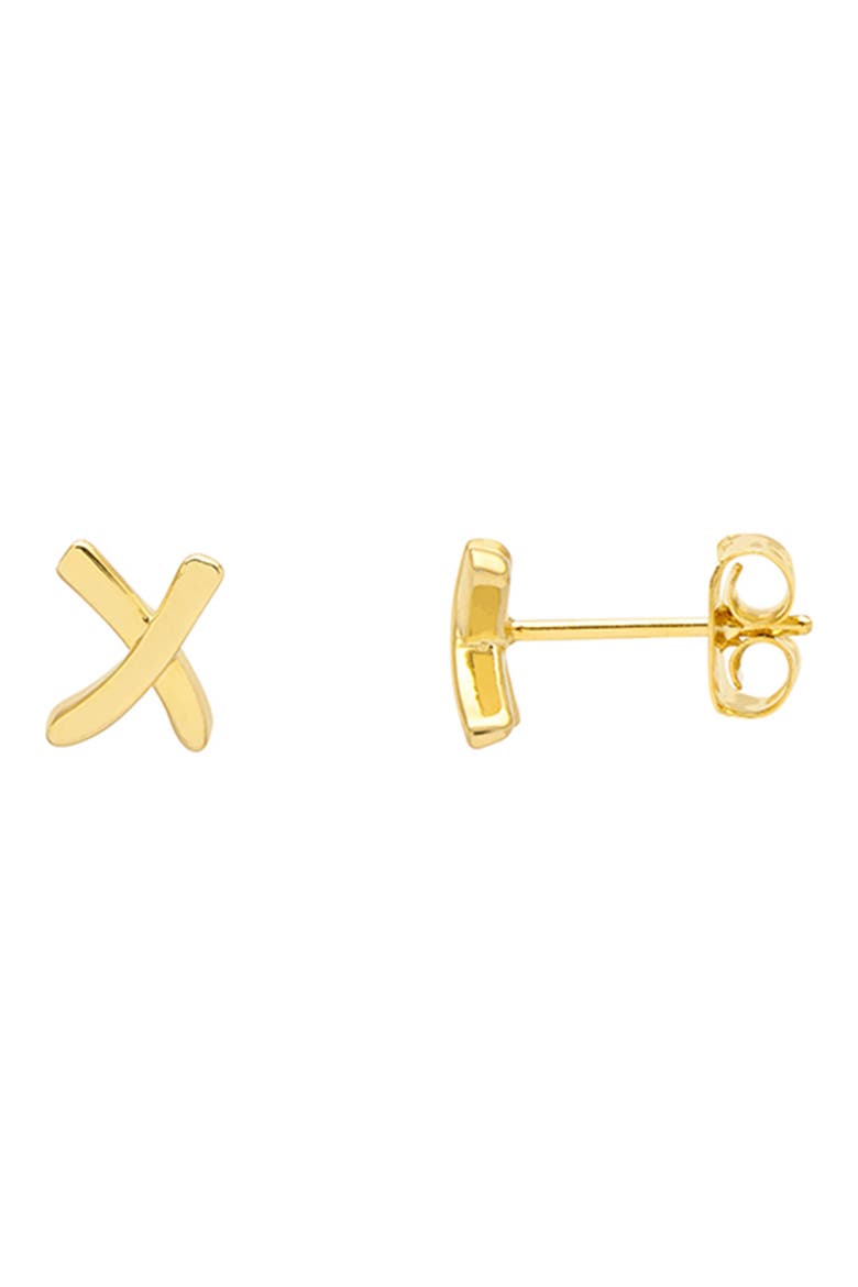 Kiss Stud Earrings, Main, color, GOLD