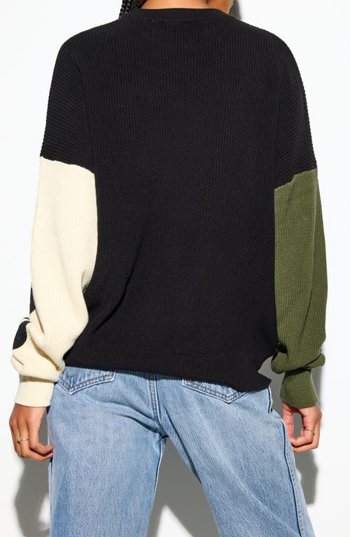 Spiritual Gangster Ying Yang Stack Lyric Sweater In Black