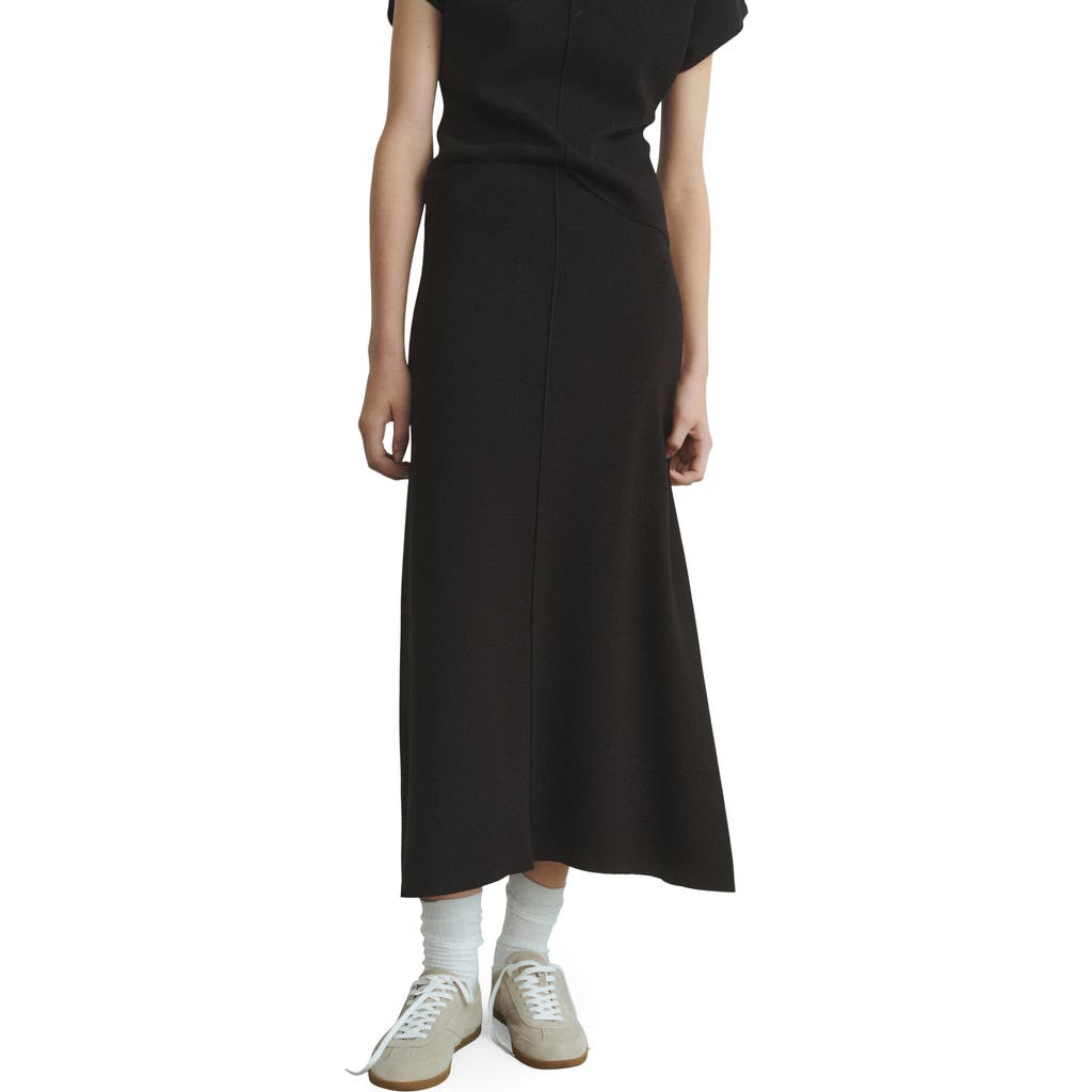 Mango A-line Knit Skirt In Black