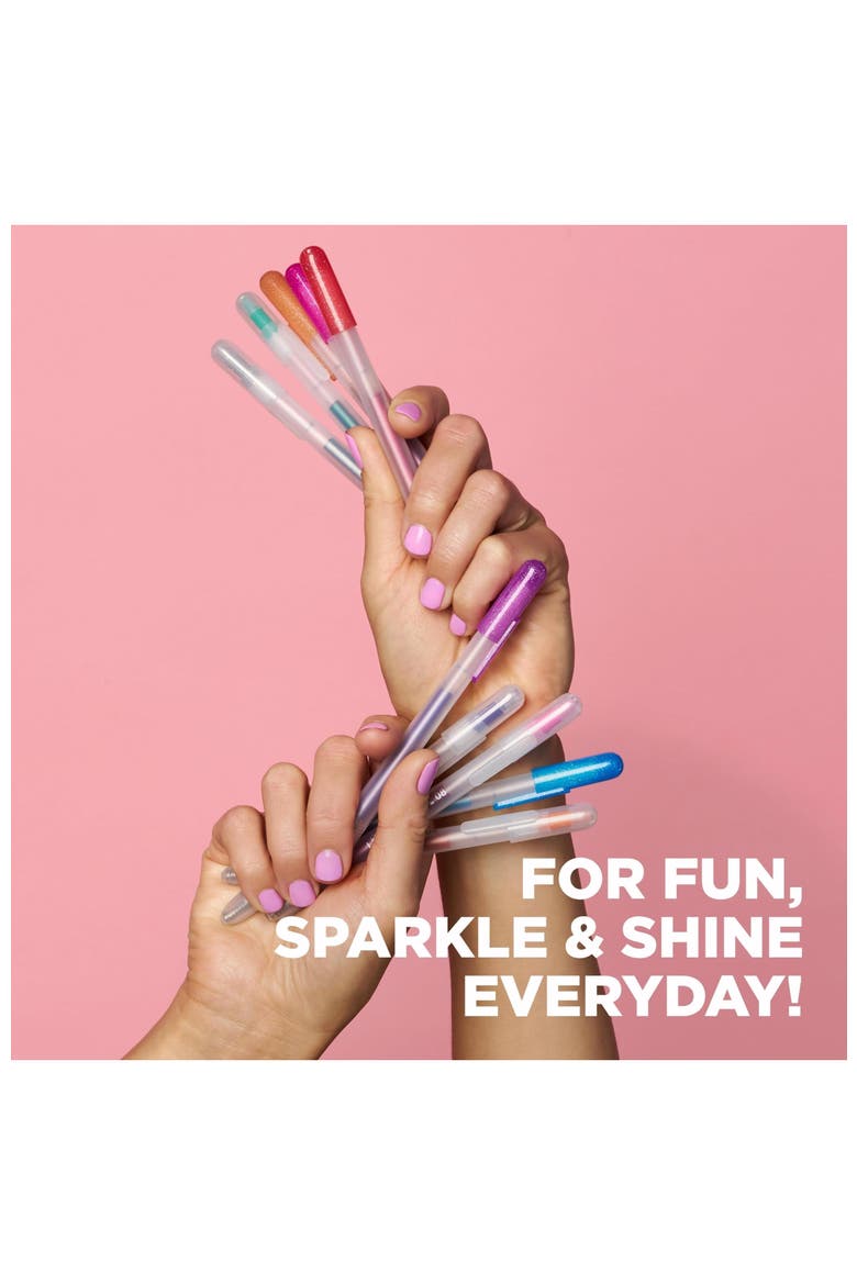 Gelly Roll Retractable Gel Pens Colored - Sparkle Color Set - Art Gifts, Holiday Gifts & DIY Projects - Medium Point - With Glitter, Metallic, Blue & Black Pens - 10 Pack, Alternate, color, Multicolor