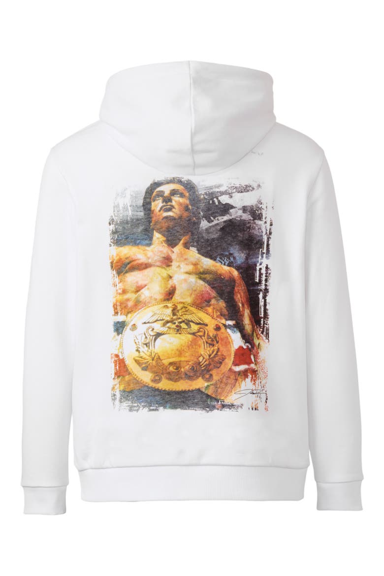 Rocky 50th Anniversary Zip-Up Hoodie, Alternate, color, WHITE