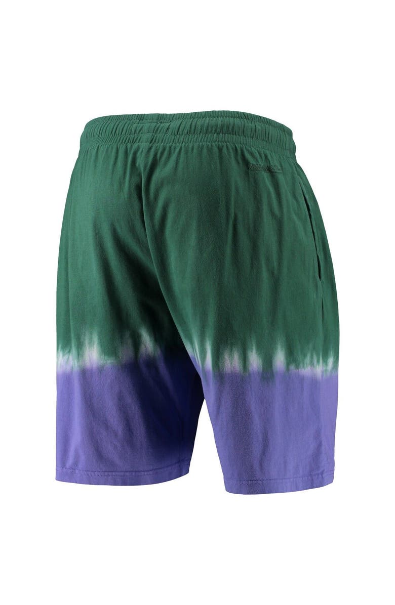 Mitchell & Ness Men's Mitchell & Ness Green/Purple Milwaukee Bucks Hardwood Classic Authentic Shorts, Alternate, color, 