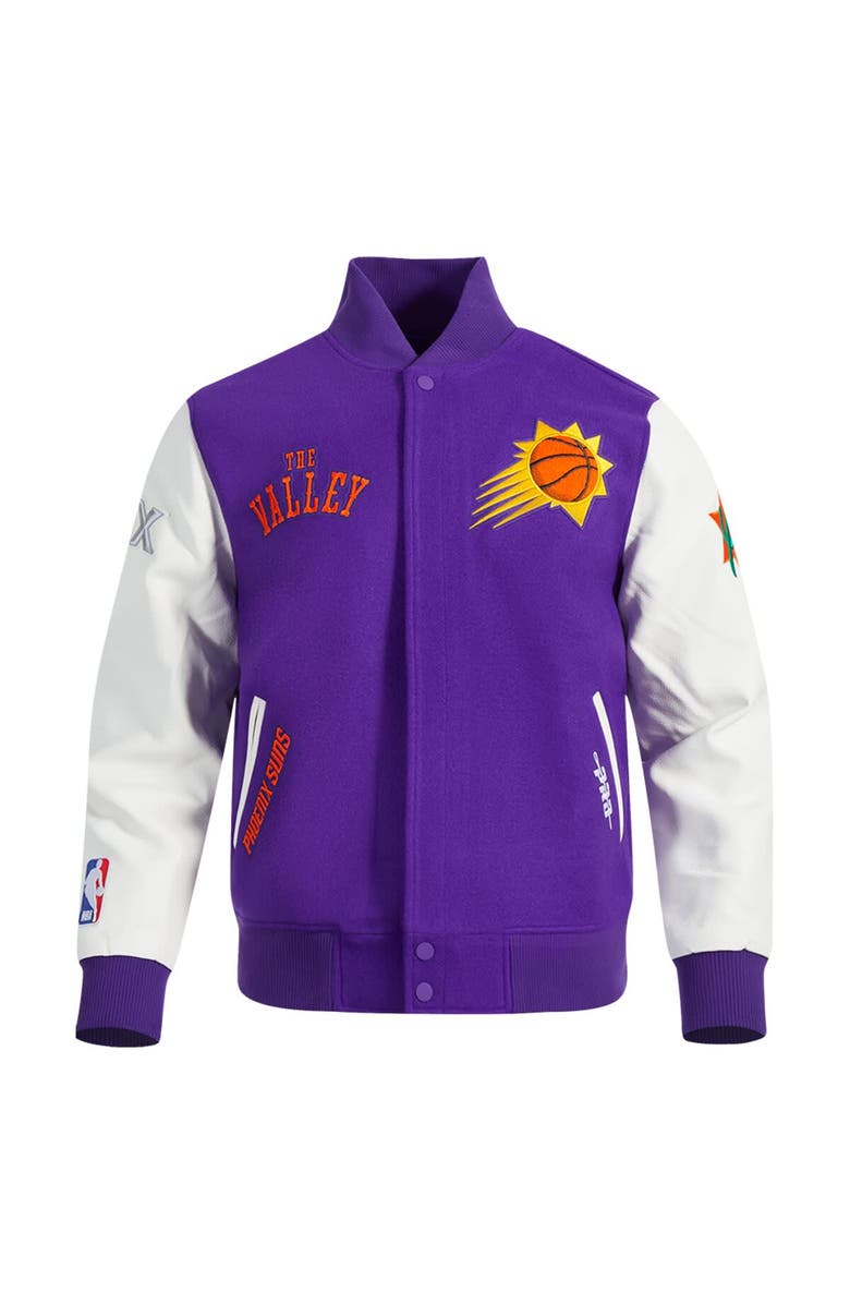 PRO STANDARD Men's Pro Standard Purple Phoenix Suns 2024/25 City Edition Wool Varsity Full-Zip Jacket, Alternate, color,