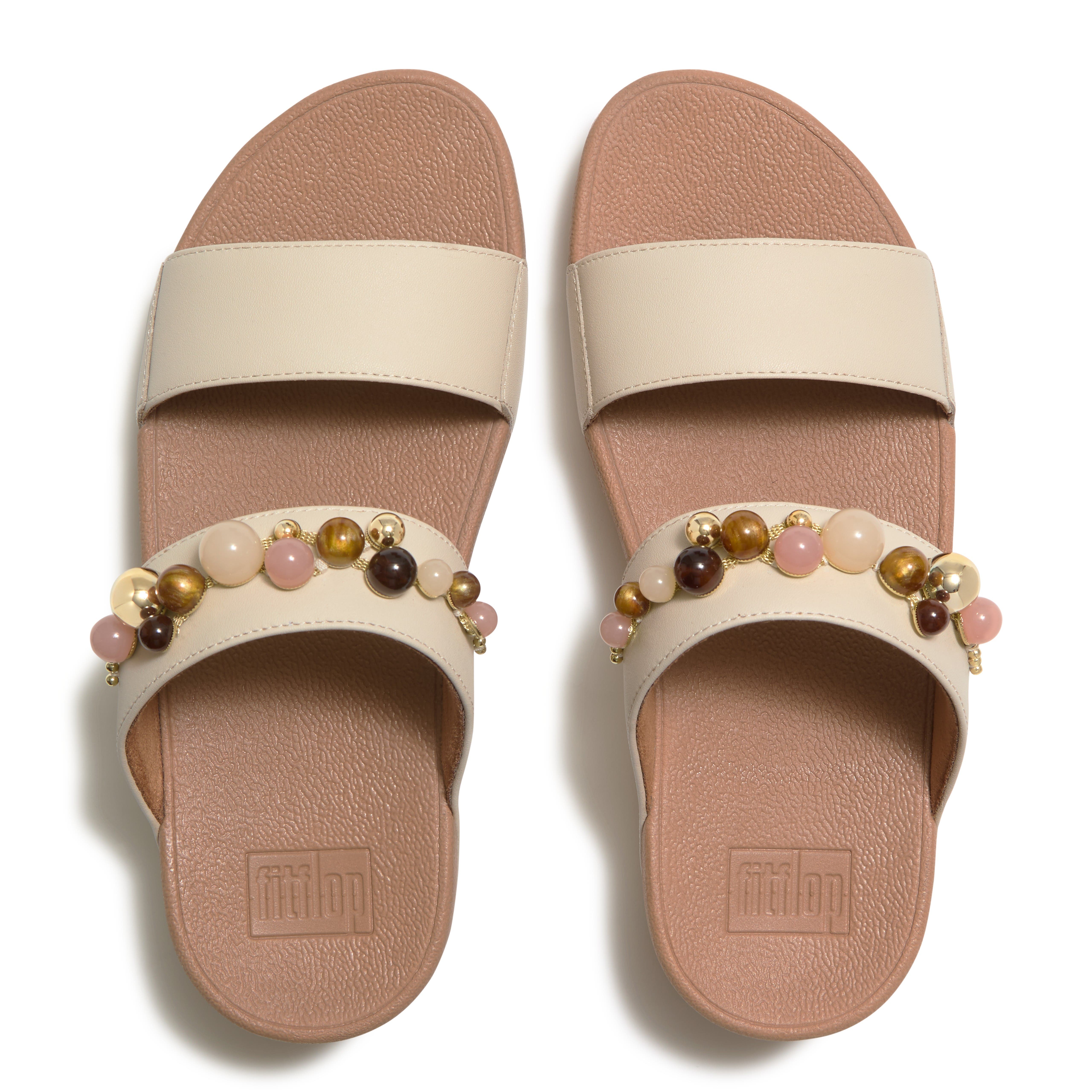 Lulu Beaded Slides, Alternate, color, Paris Beige