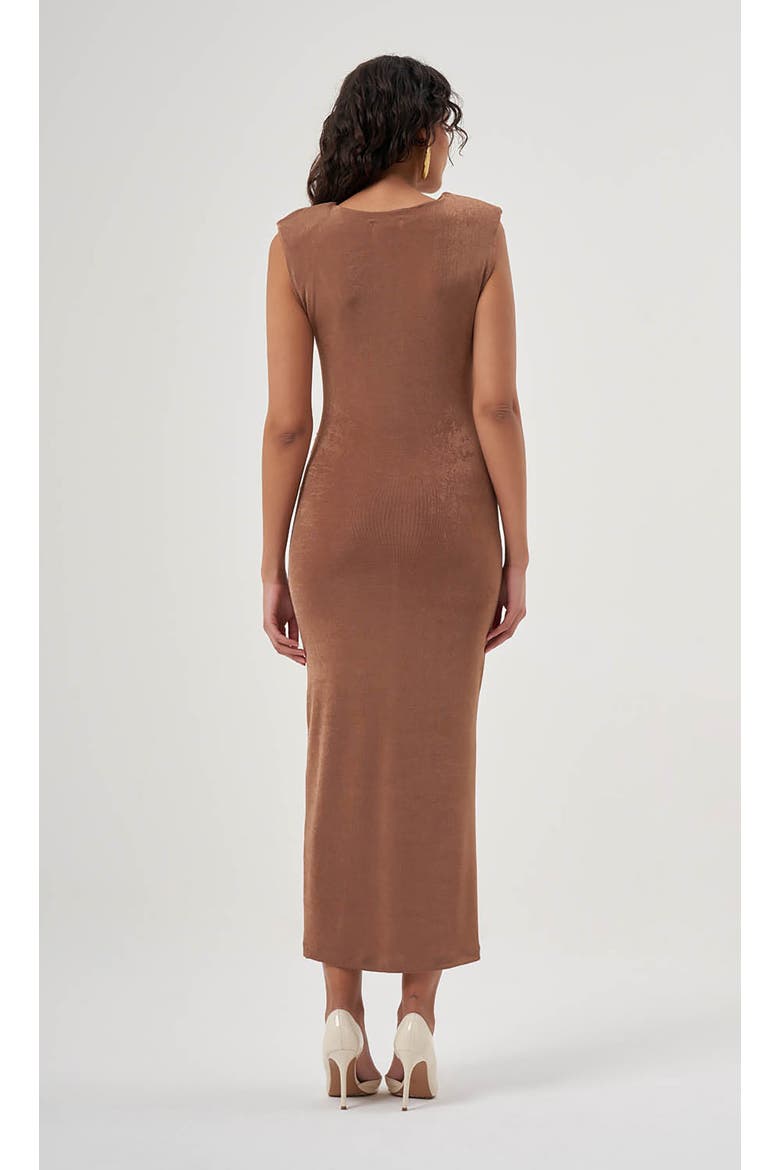 MZL Sleeveless Gathered Dress, Alternate, color, Beige