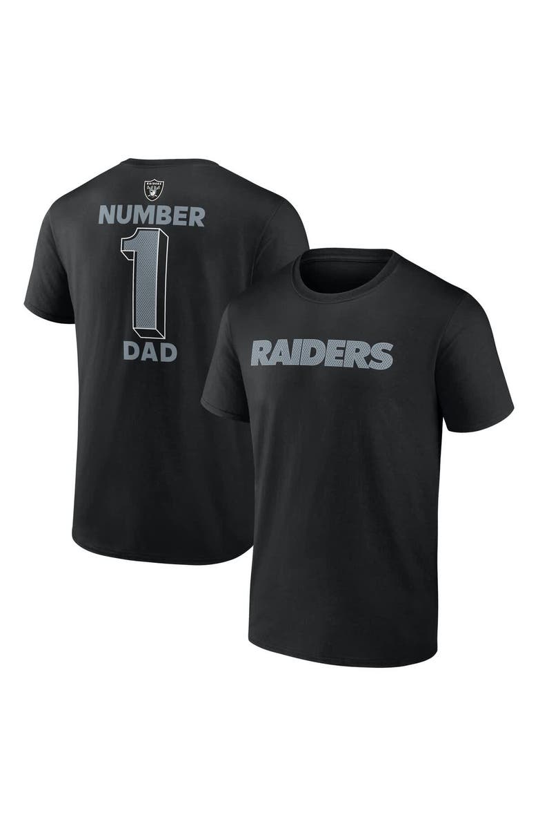 Logo Athletic Men's Logo Athletic Black Las Vegas Raiders #1 Dad Jersey T-Shirt, Main, color, Black