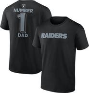 Logo Athletic Men's Logo Athletic Black Las Vegas Raiders #1 Dad Jersey T-Shirt