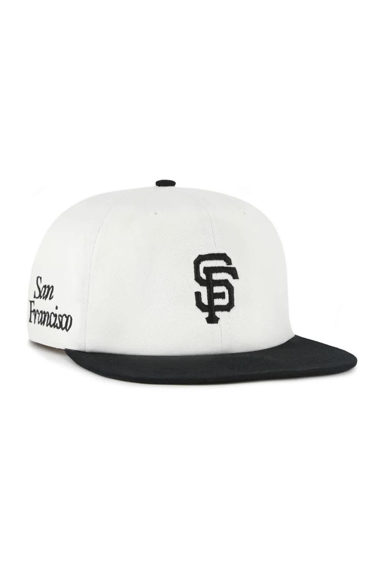 '47 Men's '47 White/Black San Francisco Giants Foundation Captain Snapback Hat, Main, color, White