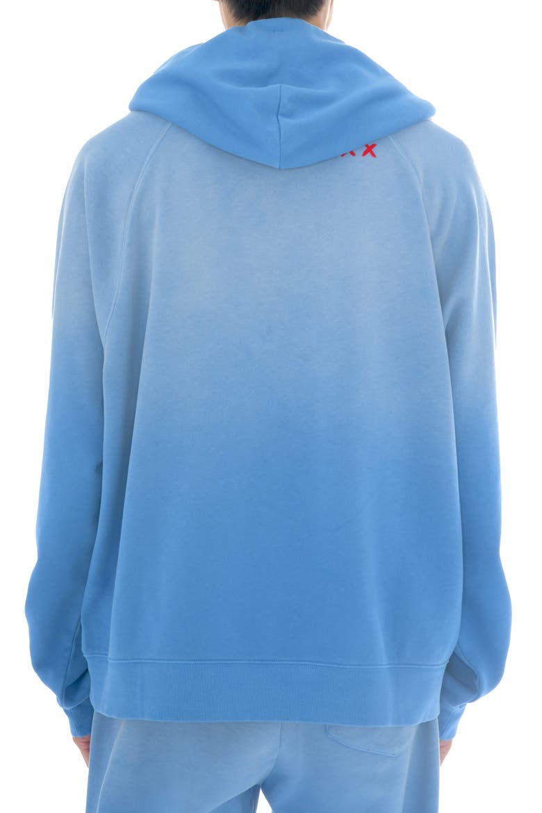 Shimuchan Flocked Logo Graphic Hoodie, Alternate, color, VINTAGE BLUE