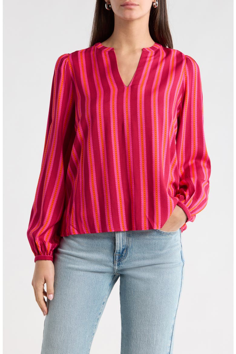 Clarisa Stripe Maxina Top, Main, color, FUCHSIA-ORANGE