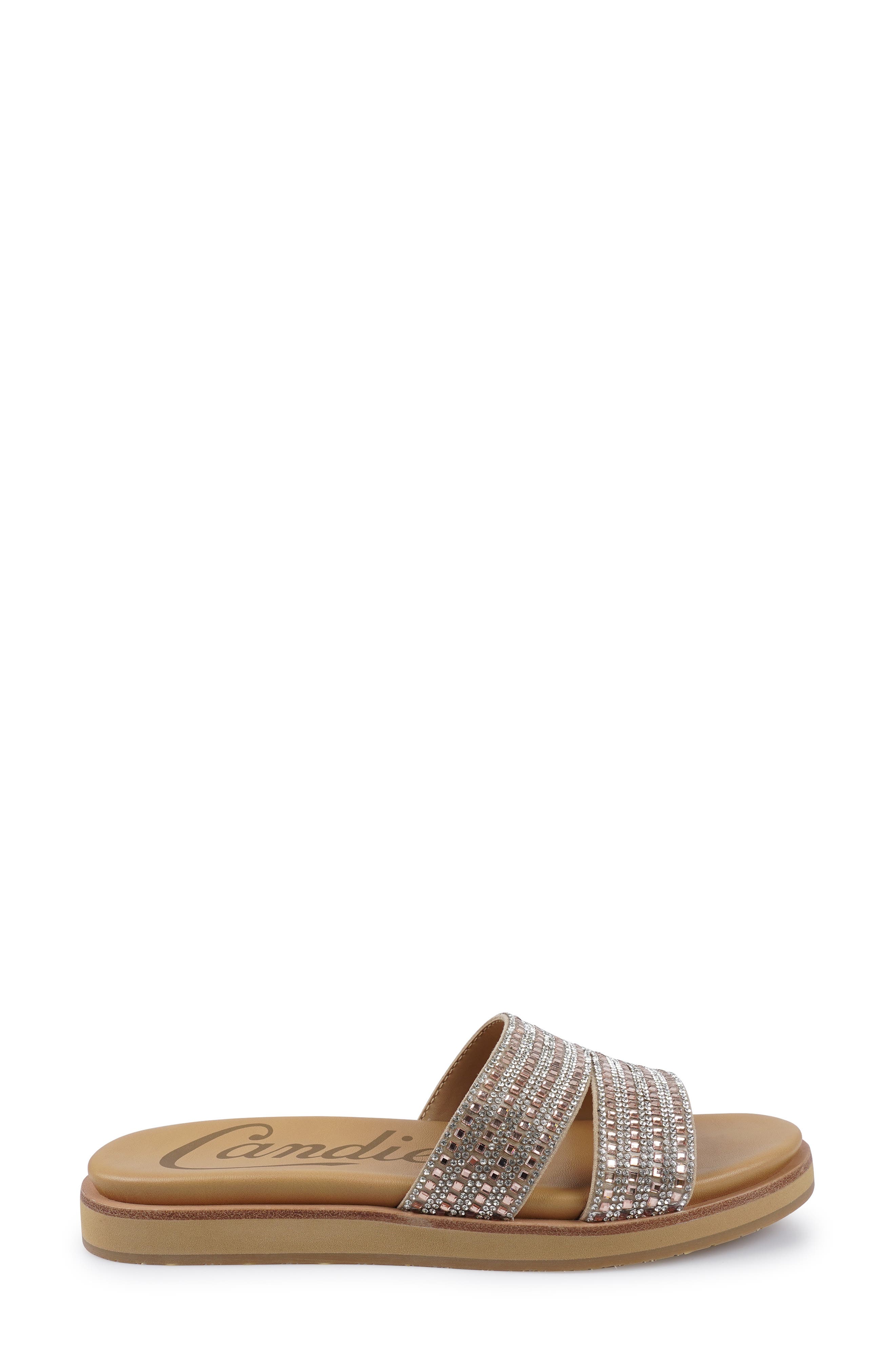 Slide Sandal, Alternate, color, NUDE SUEDE