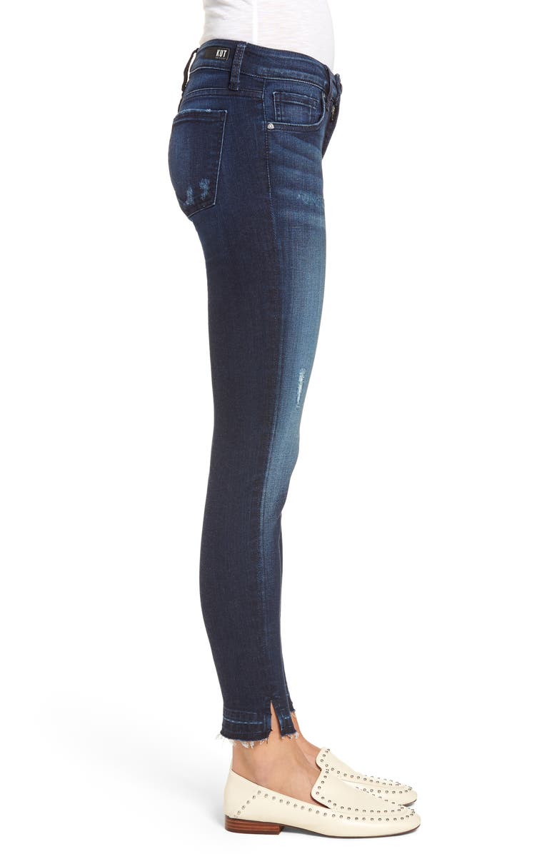 KUT from the Kloth Donna Release Hem Skinny Ankle Jeans, Alternate, color, 