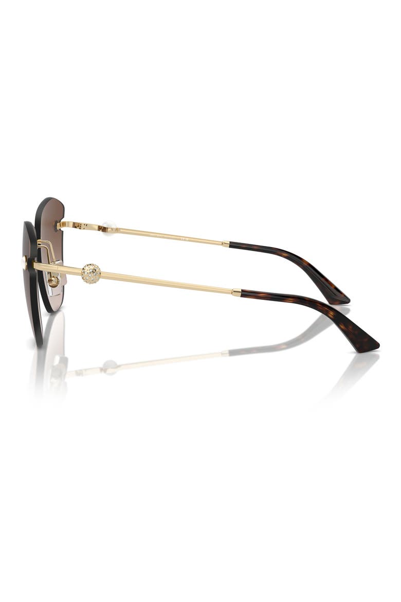 59mm Gradient Butterfly Sunglasses, Alternate, color, PALE GOLD / GRADIENT BROWN