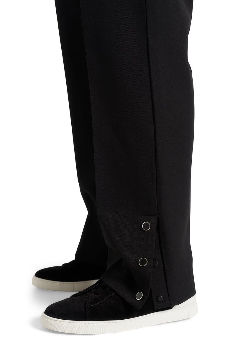 Manière De Voir Boris Relaxed Fit Tailored Button Cuff Trousers, Alternate, color, Black