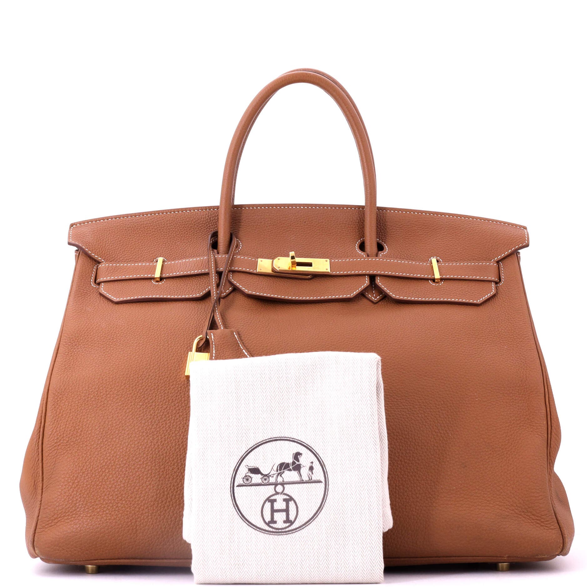 Pre-Owned Hermes Birkin Handbag Brown Togo with Gold Hardware 40, Alternate, color, Gold
