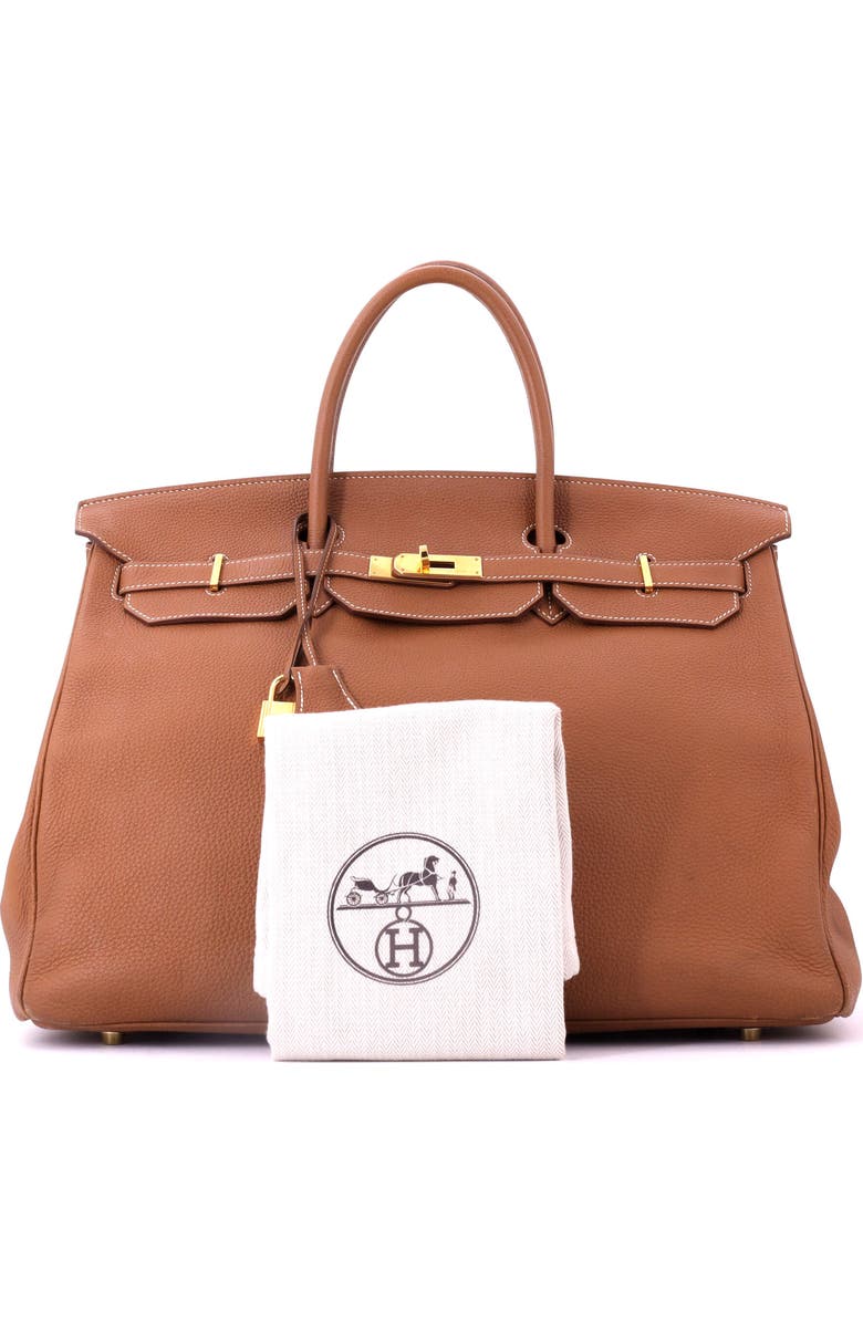 Pre-Owned Hermes Birkin Handbag Brown Togo with Gold Hardware 40, Alternate, color, Gold