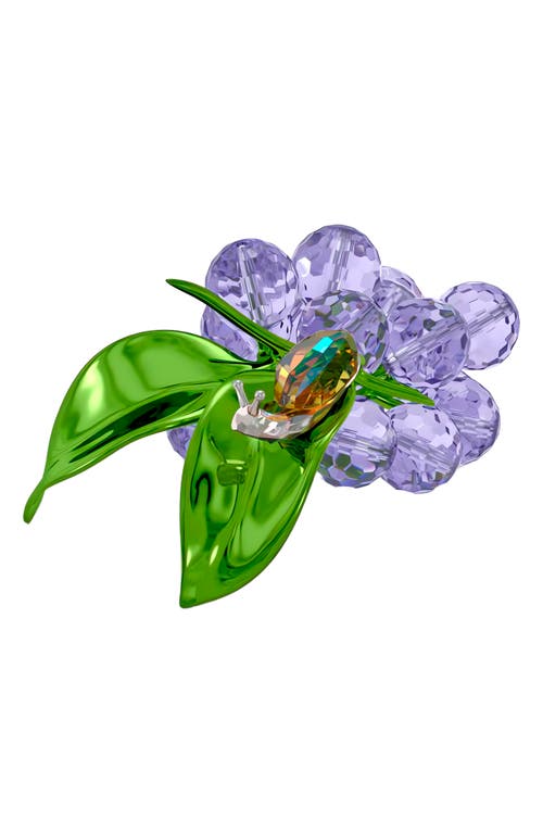Shop Swarovski Idyllia Snail & Blueberries Crystal Decoration In Multicolored