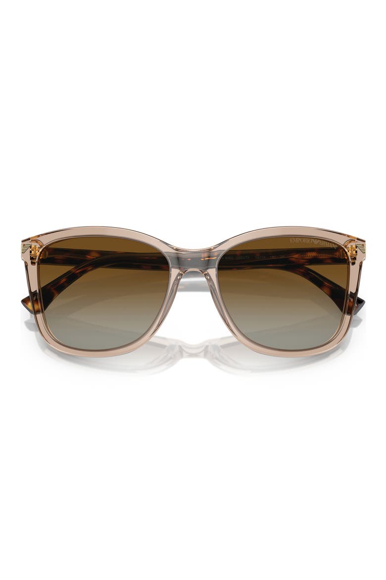 56mm Gradient Square Sunglasses, Alternate, color, TUNDRA / GRADIENT BROWN POLAR
