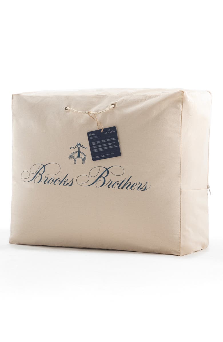 Brooks Brothers Linen Comforter, Alternate, color, Cream