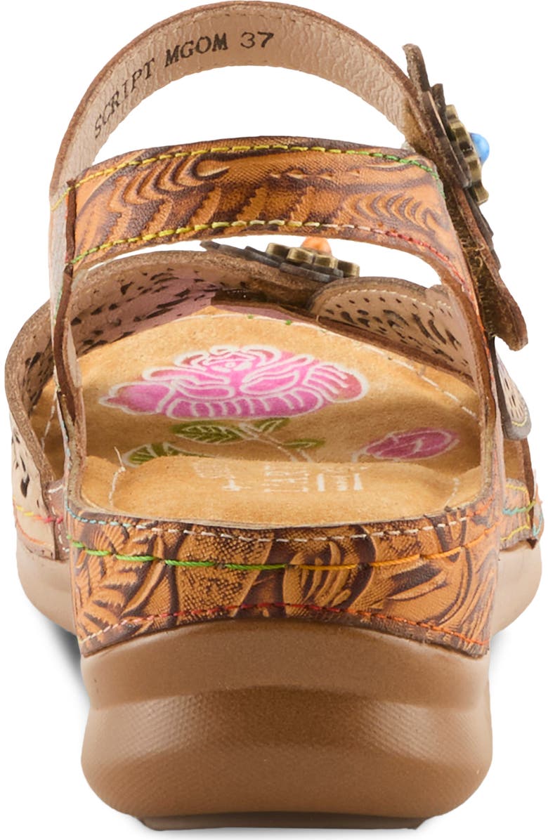 L'Artiste by Spring Step Script Sandal, Alternate, color, Tan Multi