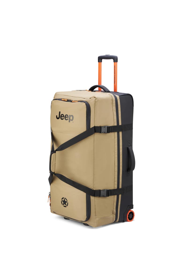 JS005A 31 Inch Two Wheel Rolling Travel Duffle Bag, Main, color, Warm Sand