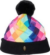 Kurt Geiger London Stained Glass Print Quilted Beanie