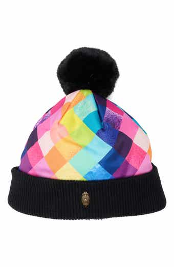 Stained Glass Print Quilted Beanie