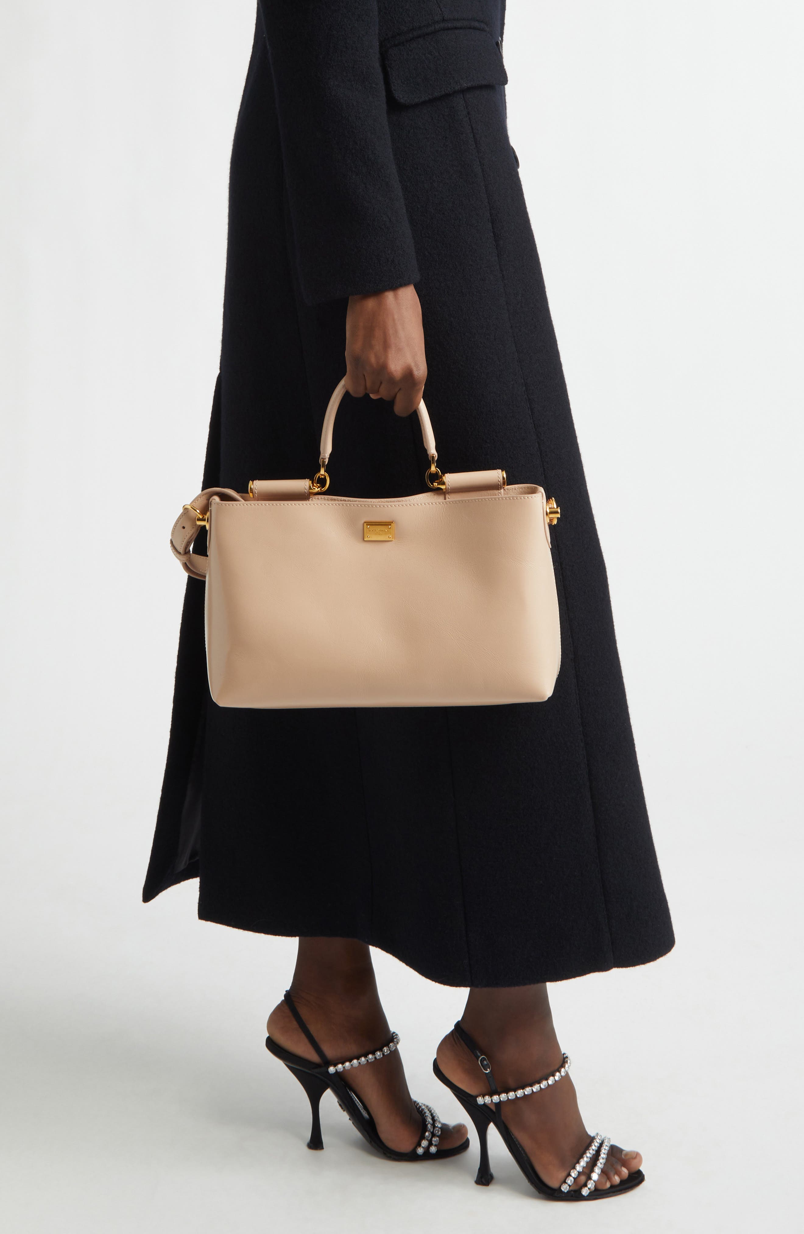 My Sicily Leather Shoulder Bag, Alternate, color, 80095 NUDO 1