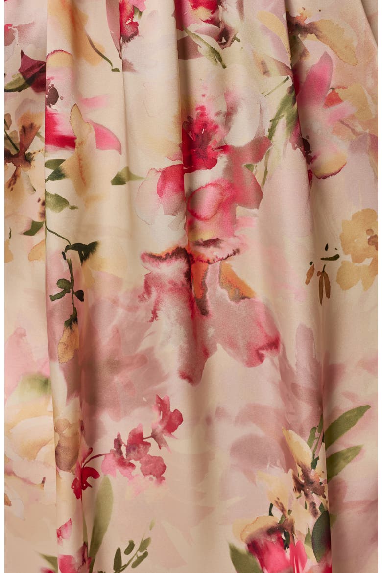 Floral Print Sleeveless Midi Dress, Alternate, color, EGGSHELL