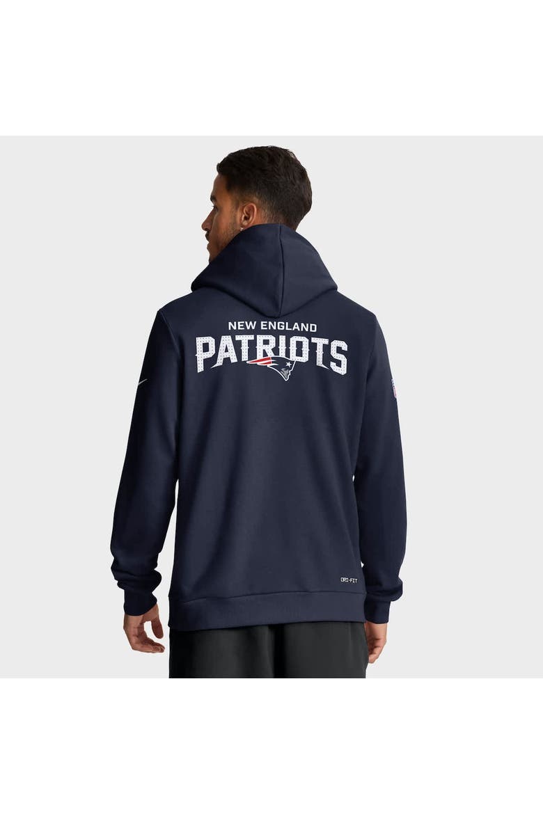 Men's Nike Navy New England Patriots Sideline Initial Home Performance Pullover Hoodie, Alternate, color, Navy