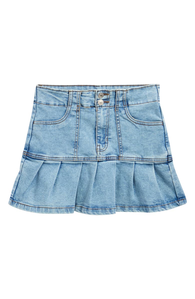 Jessica Simpson Kids' Pleated Denim Skirt, Main, color, 