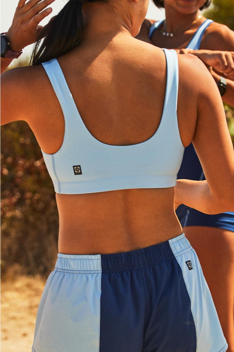 Arabella Sports Bra, Alternate, color, Sky Wave
